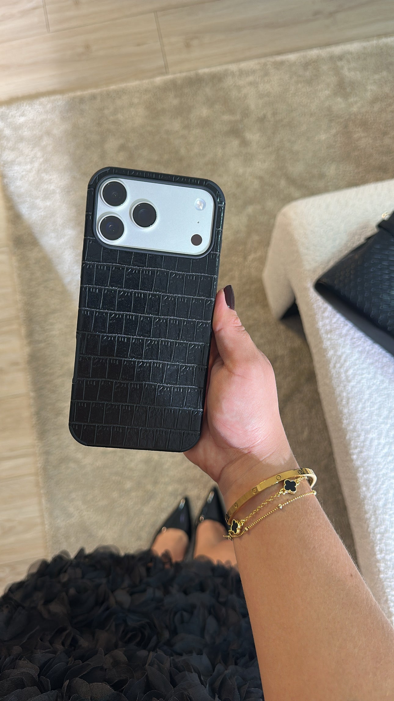 Case Leather Black Mist